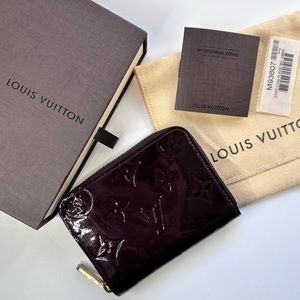 LOUIS VUITTON Amarante Monogram Vernis Zippy Coin Purse Wallet